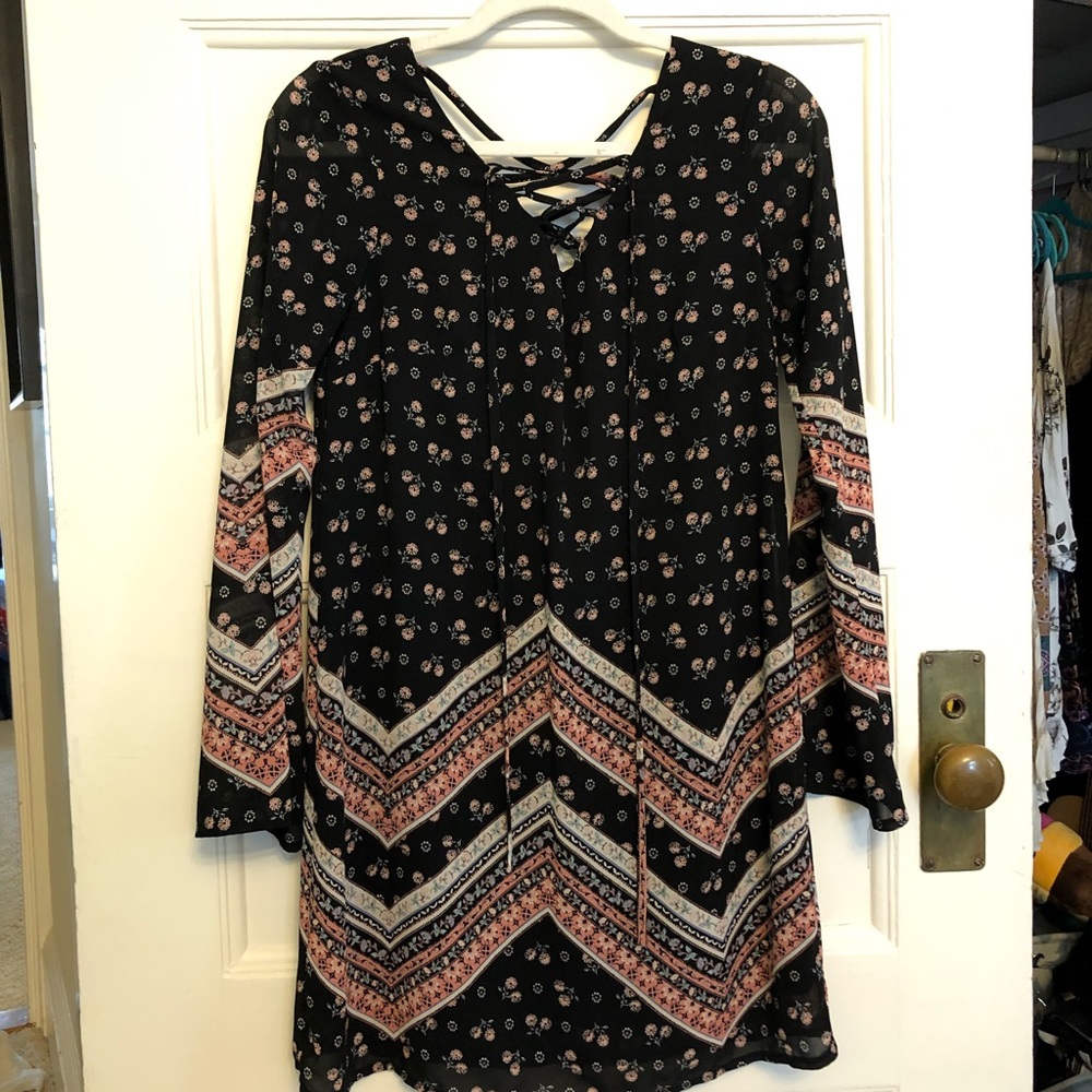Long sleeve boho dress
